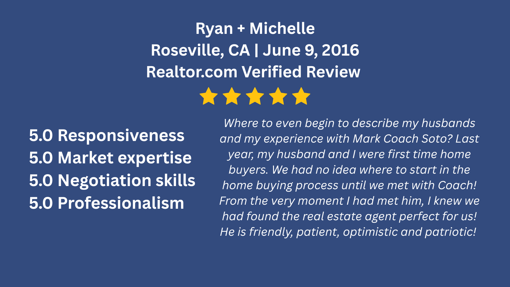 5 star review realtor.com mark soto 5 star review